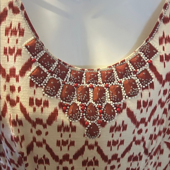 Gorgeous Antonio Melani Sleeveless Dress - Red and Cream W Pockets! - Picture 4 of 15